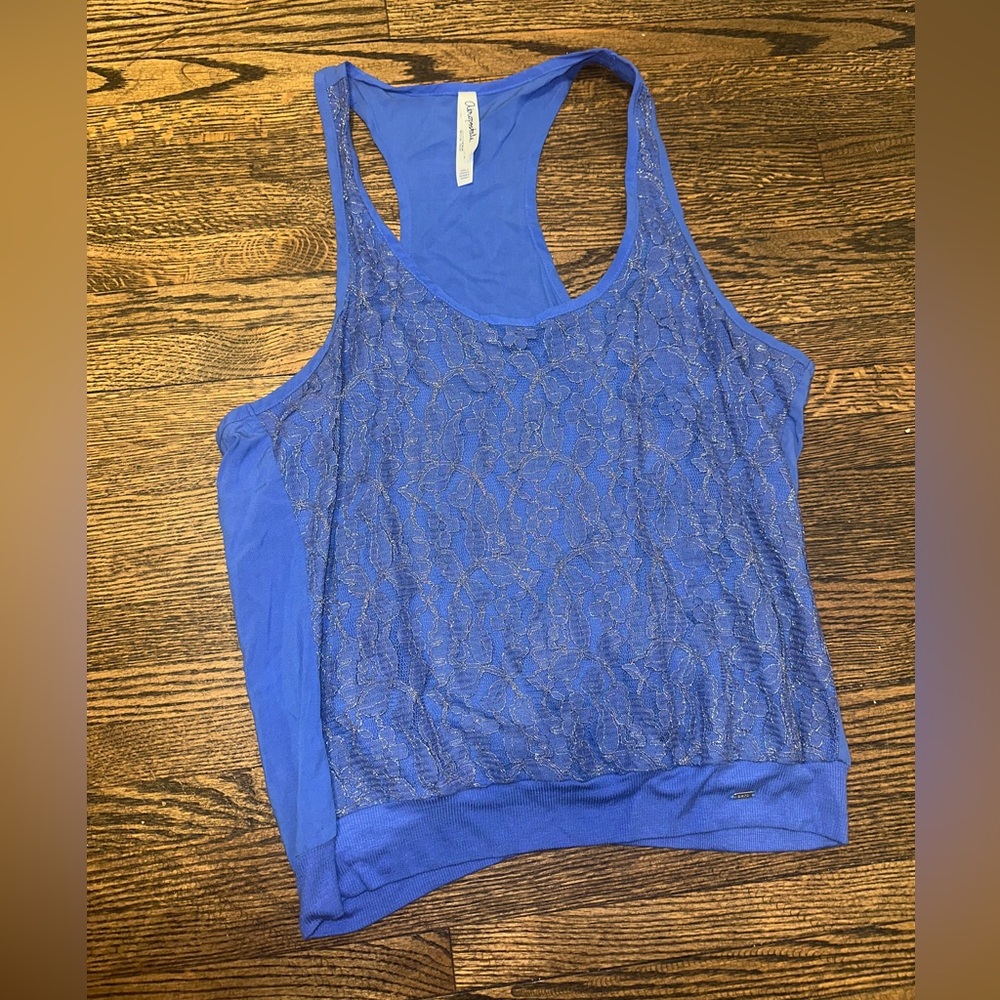 Aeropostale Royal Blue Lace Tank Y2K 2012